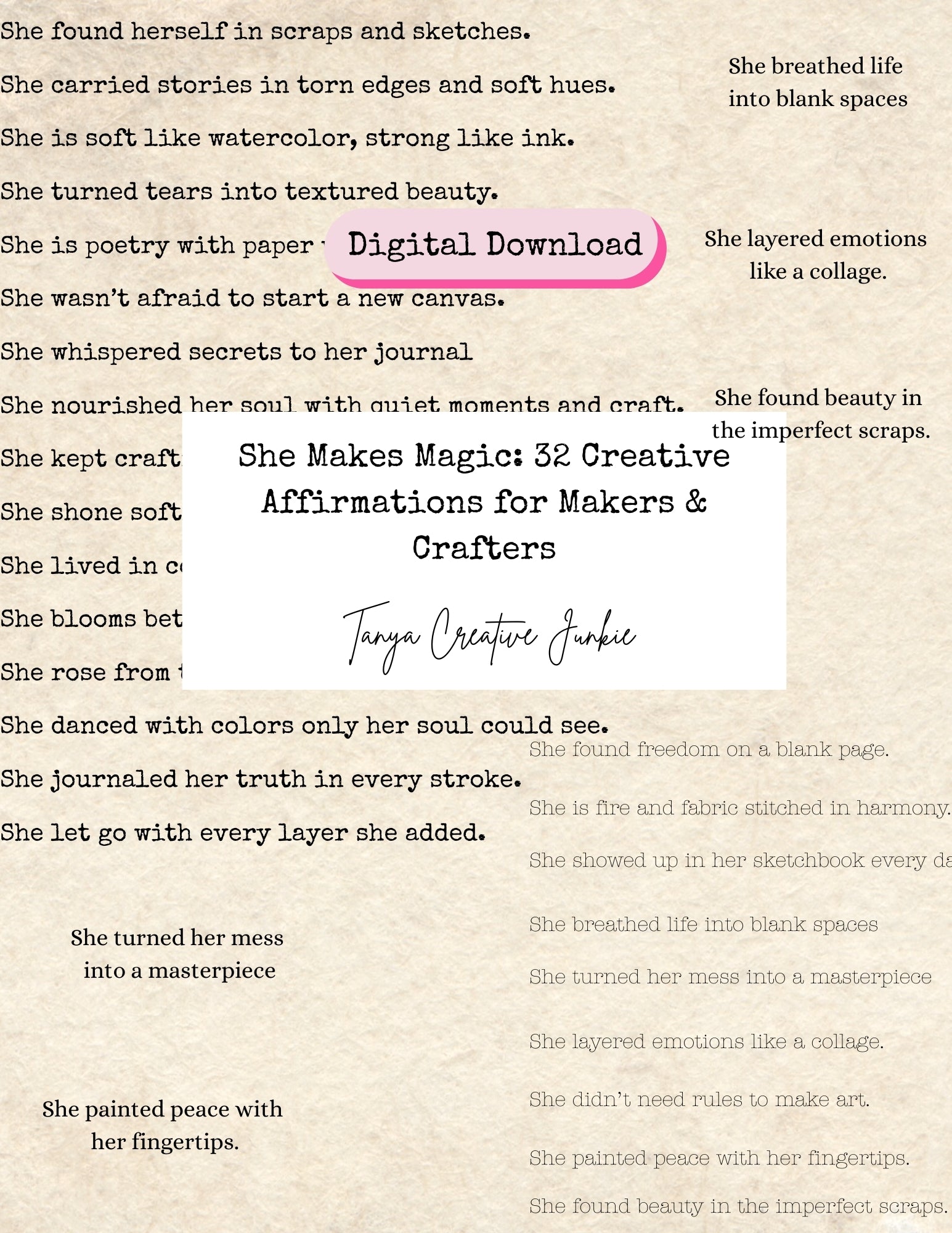 She Makes Magic: 32 Creative Affirmations for Makers & Crafters